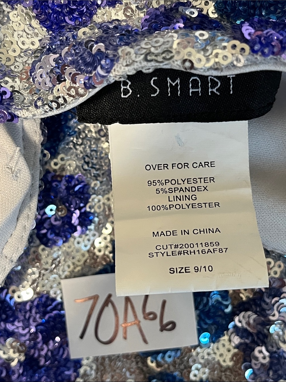 B Smart Floral Sequin Maxi Dress Size 9 10 Event - Picture 7 of 14